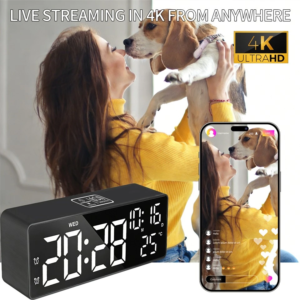 4K Ultra HD Smart Clock With Hidden Camera price 4K Ultra HD Smart Clock With Hidden Camera price