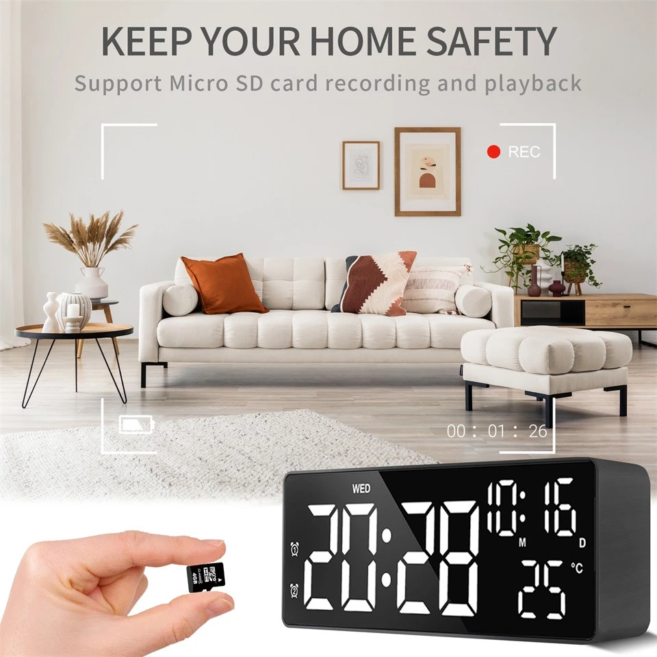 4K Ultra HD Smart Clock With Hidden Camera high quality 4K Ultra HD Smart Clock With Hidden Camera high quality